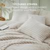 imageBedsure Fluffy Comforter Set Queen  Super Soft Faux Fur Bed Set Cream White All Seasons Warm Plush Fleece Bedding 3 Pieces 1 Shaggy Fuzzy Queen Size Comforter with 2 Pillowcases02  Linen