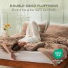 imageBedsure Fluffy Comforter Set Queen  Super Soft Faux Fur Bed Set Cream White All Seasons Warm Plush Fleece Bedding 3 Pieces 1 Shaggy Fuzzy Queen Size Comforter with 2 Pillowcases09  Warm Taupe