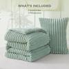 imageBedsure Fluffy Comforter Set Queen  Super Soft Faux Fur Bed Set Cream White All Seasons Warm Plush Fleece Bedding 3 Pieces 1 Shaggy Fuzzy Queen Size Comforter with 2 Pillowcases06  Sage Green