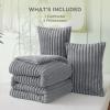 imageBedsure Fluffy Comforter Set Queen  Super Soft Faux Fur Bed Set Cream White All Seasons Warm Plush Fleece Bedding 3 Pieces 1 Shaggy Fuzzy Queen Size Comforter with 2 Pillowcases04  Grey
