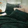 imageBedsure Fluffy Comforter Set Queen  Super Soft Faux Fur Bed Set Cream White All Seasons Warm Plush Fleece Bedding 3 Pieces 1 Shaggy Fuzzy Queen Size Comforter with 2 Pillowcases08  Emerald