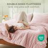 imageBedsure Fluffy Comforter Set Queen  Super Soft Faux Fur Bed Set Cream White All Seasons Warm Plush Fleece Bedding 3 Pieces 1 Shaggy Fuzzy Queen Size Comforter with 2 PillowcasesPink