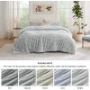 imageBedsure Fluffy Comforter Set Queen  Super Soft Faux Fur Bed Set Cream White All Seasons Warm Plush Fleece Bedding 3 Pieces 1 Shaggy Fuzzy Queen Size Comforter with 2 Pillowcases03  Light Grey