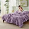 imageBedsure Fluffy Comforter Set Queen  Super Soft Faux Fur Bed Set Cream White All Seasons Warm Plush Fleece Bedding 3 Pieces 1 Shaggy Fuzzy Queen Size Comforter with 2 Pillowcases10  Light Purple