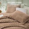 imageBedsure Fluffy Comforter Set Queen  Super Soft Faux Fur Bed Set Cream White All Seasons Warm Plush Fleece Bedding 3 Pieces 1 Shaggy Fuzzy Queen Size Comforter with 2 Pillowcases09  Warm Taupe