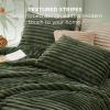 imageBedsure Fluffy Comforter Set Queen  Super Soft Faux Fur Bed Set Cream White All Seasons Warm Plush Fleece Bedding 3 Pieces 1 Shaggy Fuzzy Queen Size Comforter with 2 Pillowcases07  Olive Green