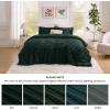 imageBedsure Fluffy Comforter Set Queen  Super Soft Faux Fur Bed Set Cream White All Seasons Warm Plush Fleece Bedding 3 Pieces 1 Shaggy Fuzzy Queen Size Comforter with 2 Pillowcases08  Emerald