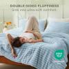 imageBedsure Fluffy Comforter Set Queen  Super Soft Faux Fur Bed Set Cream White All Seasons Warm Plush Fleece Bedding 3 Pieces 1 Shaggy Fuzzy Queen Size Comforter with 2 Pillowcases11  Light Blue