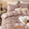imageBedsure Fluffy Duvet Cover Set  Faux Fur Comforter Cover Queen Size Dark Grey Warm Plush Bedding for Winter 3Piece Set with Zipper Closure 90quotx90quot and 2 Pillow Shams Comforter Sold Separately03  Cameo Rose No Comforter