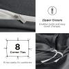 imageBedsure Fluffy Duvet Cover Set  Faux Fur Comforter Cover Queen Size Dark Grey Warm Plush Bedding for Winter 3Piece Set with Zipper Closure 90quotx90quot and 2 Pillow Shams Comforter Sold Separately01  Dark Grey No Comforter