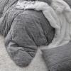 imageBedsure Fluffy Duvet Cover Set  Faux Fur Comforter Cover Queen Size Dark Grey Warm Plush Bedding for Winter 3Piece Set with Zipper Closure 90quotx90quot and 2 Pillow Shams Comforter Sold Separately02  Gray No Comforter