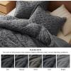 imageBedsure Fluffy Duvet Cover Set  Faux Fur Comforter Cover Queen Size Dark Grey Warm Plush Bedding for Winter 3Piece Set with Zipper Closure 90quotx90quot and 2 Pillow Shams Comforter Sold Separately01  Dark Grey No Comforter