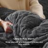 imageBedsure Fluffy Duvet Cover Set  Faux Fur Comforter Cover Queen Size Dark Grey Warm Plush Bedding for Winter 3Piece Set with Zipper Closure 90quotx90quot and 2 Pillow Shams Comforter Sold Separately01  Dark Grey No Comforter