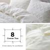 imageBedsure Fluffy Duvet Cover Set  Faux Fur Comforter Cover Queen Size Dark Grey Warm Plush Bedding for Winter 3Piece Set with Zipper Closure 90quotx90quot and 2 Pillow Shams Comforter Sold Separately05  White No Comforter