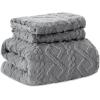 imageBedsure Fluffy Duvet Cover Set  Faux Fur Comforter Cover Queen Size Dark Grey Warm Plush Bedding for Winter 3Piece Set with Zipper Closure 90quotx90quot and 2 Pillow Shams Comforter Sold Separately02  Gray No Comforter