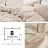 imageBedsure Fluffy Duvet Cover Set  Faux Fur Comforter Cover Queen Size Dark Grey Warm Plush Bedding for Winter 3Piece Set with Zipper Closure 90quotx90quot and 2 Pillow Shams Comforter Sold Separately04  Deep Beige No Comforter