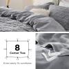 imageBedsure Fluffy Duvet Cover Set  Faux Fur Comforter Cover Queen Size Dark Grey Warm Plush Bedding for Winter 3Piece Set with Zipper Closure 90quotx90quot and 2 Pillow Shams Comforter Sold Separately02  Gray No Comforter