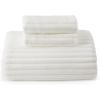 imageBedsure Fluffy Duvet Cover Set  Ultra Soft Plush Shaggy Comforter Cover Queen Size Warm Flannel Fleece Bed Sets for Winter 3 Pieces Striped Pattern Forest Green01  Coconut White No Comforter