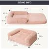imageBedsure Foldable Human Dog Bed for People Adults 2 in 1 Calming Human Size Giant Dog Bed Fits Pet Families with Egg Foam Supportive Mat and Waterproof Liner Faux Fur Orthopedic Pet Sofa PinkPink