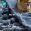 imageBedsure GentleSoft Fluffy Faux Fur Throw Blanket Fuzzy Soft Bubble Blanket for Couch Faux Fur Decor for Bedroom Living Room Housewarming Thick Warm Furry Cozy Gifts for Women Cream 50x60 InchTiedye Blue