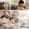 imageBedsure GentleSoft Fluffy Faux Fur Throw Blanket Fuzzy Soft Bubble Blanket for Couch Faux Fur Decor for Bedroom Living Room Housewarming Thick Warm Furry Cozy Gifts for Women Cream 50x60 InchTiedye Taupe