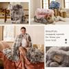 imageBedsure GentleSoft Fluffy Faux Fur Throw Blanket Fuzzy Soft Bubble Blanket for Couch Faux Fur Decor for Bedroom Living Room Housewarming Thick Warm Furry Cozy Gifts for Women Cream 50x60 InchTiedye Brown