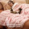 imageBedsure GentleSoft Fluffy Faux Fur Throw Blanket Fuzzy Soft Bubble Blanket for Couch Faux Fur Decor for Bedroom Living Room Housewarming Thick Warm Furry Cozy Gifts for Women Cream 50x60 InchTiedye Pink