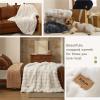 imageBedsure GentleSoft Fluffy Faux Fur Throw Blanket Fuzzy Soft Bubble Blanket for Couch Faux Fur Decor for Bedroom Living Room Housewarming Thick Warm Furry Cozy Gifts for Women Cream 50x60 InchCream