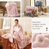 imageBedsure GentleSoft Fluffy Faux Fur Throw Blanket Fuzzy Soft Bubble Blanket for Couch Faux Fur Decor for Bedroom Living Room Housewarming Thick Warm Furry Cozy Gifts for Women Cream 50x60 InchTiedye Pink