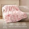 imageBedsure GentleSoft Fluffy Faux Fur Throw Blanket Fuzzy Soft Bubble Blanket for Couch Faux Fur Decor for Bedroom Living Room Housewarming Thick Warm Furry Cozy Gifts for Women Cream 50x60 InchTiedye Pink