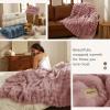 imageBedsure GentleSoft Fluffy Faux Fur Throw Blanket Fuzzy Soft Bubble Blanket for Couch Faux Fur Decor for Bedroom Living Room Housewarming Thick Warm Furry Cozy Gifts for Women Cream 50x60 InchDusty Rose