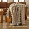imageBedsure GentleSoft Fluffy Faux Fur Throw Blanket Fuzzy Soft Bubble Blanket for Couch Faux Fur Decor for Bedroom Living Room Housewarming Thick Warm Furry Cozy Gifts for Women Cream 50x60 InchBeige