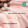 imageBedsure GentleSoft Fluffy Faux Fur Throw Blanket Fuzzy Soft Bubble Blanket for Couch Faux Fur Decor for Bedroom Living Room Housewarming Thick Warm Furry Cozy Gifts for Women Cream 50x60 InchTiedye Pink