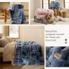imageBedsure GentleSoft Fluffy Faux Fur Throw Blanket Fuzzy Soft Bubble Blanket for Couch Faux Fur Decor for Bedroom Living Room Housewarming Thick Warm Furry Cozy Gifts for Women Cream 50x60 InchTiedye Blue