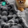 imageBedsure GentleSoft Fluffy Faux Fur Throw Blanket Fuzzy Soft Bubble Blanket for Couch Faux Fur Decor for Bedroom Living Room Housewarming Thick Warm Furry Cozy Gifts for Women Cream 50x60 InchTiedye Grey