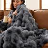 imageBedsure GentleSoft Fluffy Faux Fur Throw Blanket Fuzzy Soft Bubble Blanket for Couch Faux Fur Decor for Bedroom Living Room Housewarming Thick Warm Furry Cozy Gifts for Women Cream 50x60 InchTiedye Grey