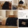 imageBedsure GentleSoft Fluffy Faux Fur Throw Blanket Fuzzy Soft Bubble Blanket for Couch Faux Fur Decor for Bedroom Living Room Housewarming Thick Warm Furry Cozy Gifts for Women Cream 50x60 InchBlack