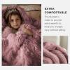 imageBedsure GentleSoft Fluffy Sherpa Fleece Faux Fur Blankets Queen Size for Bed Bedroom Decor Winter Thick Warm Full Queen Blankets Fuzzy Plush Soft Heavy Mink Tie Dye Grey Bedding Cozy Gifts 90x9009 Dusty Pink