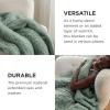 imageBedsure GentleSoft Fluffy Sherpa Fleece Faux Fur Blankets Queen Size for Bed Bedroom Decor Winter Thick Warm Full Queen Blankets Fuzzy Plush Soft Heavy Mink Tie Dye Grey Bedding Cozy Gifts 90x9010 Sage Green