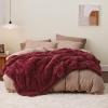 imageBedsure GentleSoft Fluffy Sherpa Fleece Faux Fur Blankets Queen Size for Bed Bedroom Decor Winter Thick Warm Full Queen Blankets Fuzzy Plush Soft Heavy Mink Tie Dye Grey Bedding Cozy Gifts 90x9021 Burgundy Red