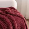 imageBedsure GentleSoft Fluffy Sherpa Fleece Faux Fur Blankets Queen Size for Bed Bedroom Decor Winter Thick Warm Full Queen Blankets Fuzzy Plush Soft Heavy Mink Tie Dye Grey Bedding Cozy Gifts 90x9021 Burgundy Red