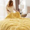 imageBedsure GentleSoft Fluffy Sherpa Fleece Faux Fur Blankets Queen Size for Bed Bedroom Decor Winter Thick Warm Full Queen Blankets Fuzzy Plush Soft Heavy Mink Tie Dye Grey Bedding Cozy Gifts 90x9016 Light Yellow