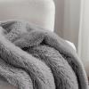 imageBedsure GentleSoft Fluffy Sherpa Fleece Faux Fur Blankets Queen Size for Bed Bedroom Decor Winter Thick Warm Full Queen Blankets Fuzzy Plush Soft Heavy Mink Tie Dye Grey Bedding Cozy Gifts 90x9011 Grey