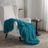 imageBedsure GentleSoft Fluffy Sherpa Fleece Faux Fur Blankets Queen Size for Bed Bedroom Decor Winter Thick Warm Full Queen Blankets Fuzzy Plush Soft Heavy Mink Tie Dye Grey Bedding Cozy Gifts 90x9018 Teal
