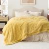 imageBedsure GentleSoft Fluffy Sherpa Fleece Faux Fur Blankets Queen Size for Bed Bedroom Decor Winter Thick Warm Full Queen Blankets Fuzzy Plush Soft Heavy Mink Tie Dye Grey Bedding Cozy Gifts 90x9016 Light Yellow