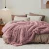 imageBedsure GentleSoft Fluffy Sherpa Fleece Faux Fur Blankets Queen Size for Bed Bedroom Decor Winter Thick Warm Full Queen Blankets Fuzzy Plush Soft Heavy Mink Tie Dye Grey Bedding Cozy Gifts 90x9009 Dusty Pink