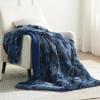 imageBedsure GentleSoft Fluffy Sherpa Fleece Faux Fur Blankets Queen Size for Bed Bedroom Decor Winter Thick Warm Full Queen Blankets Fuzzy Plush Soft Heavy Mink Tie Dye Grey Bedding Cozy Gifts 90x9004 Tie Dye Navy
