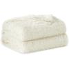 imageBedsure GentleSoft Fluffy Sherpa Fleece Faux Fur Blankets Queen Size for Bed Bedroom Decor Winter Thick Warm Full Queen Blankets Fuzzy Plush Soft Heavy Mink Tie Dye Grey Bedding Cozy Gifts 90x9001 Cream
