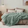 imageBedsure GentleSoft Fluffy Sherpa Fleece Faux Fur Blankets Queen Size for Bed Bedroom Decor Winter Thick Warm Full Queen Blankets Fuzzy Plush Soft Heavy Mink Tie Dye Grey Bedding Cozy Gifts 90x9010 Sage Green
