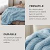 imageBedsure GentleSoft Fluffy Sherpa Fleece Faux Fur Blankets Queen Size for Bed Bedroom Decor Winter Thick Warm Full Queen Blankets Fuzzy Plush Soft Heavy Mink Tie Dye Grey Bedding Cozy Gifts 90x9014 Blue